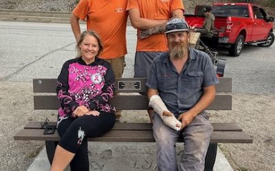 New Robuster Bench at Christina Lake Viewpoint